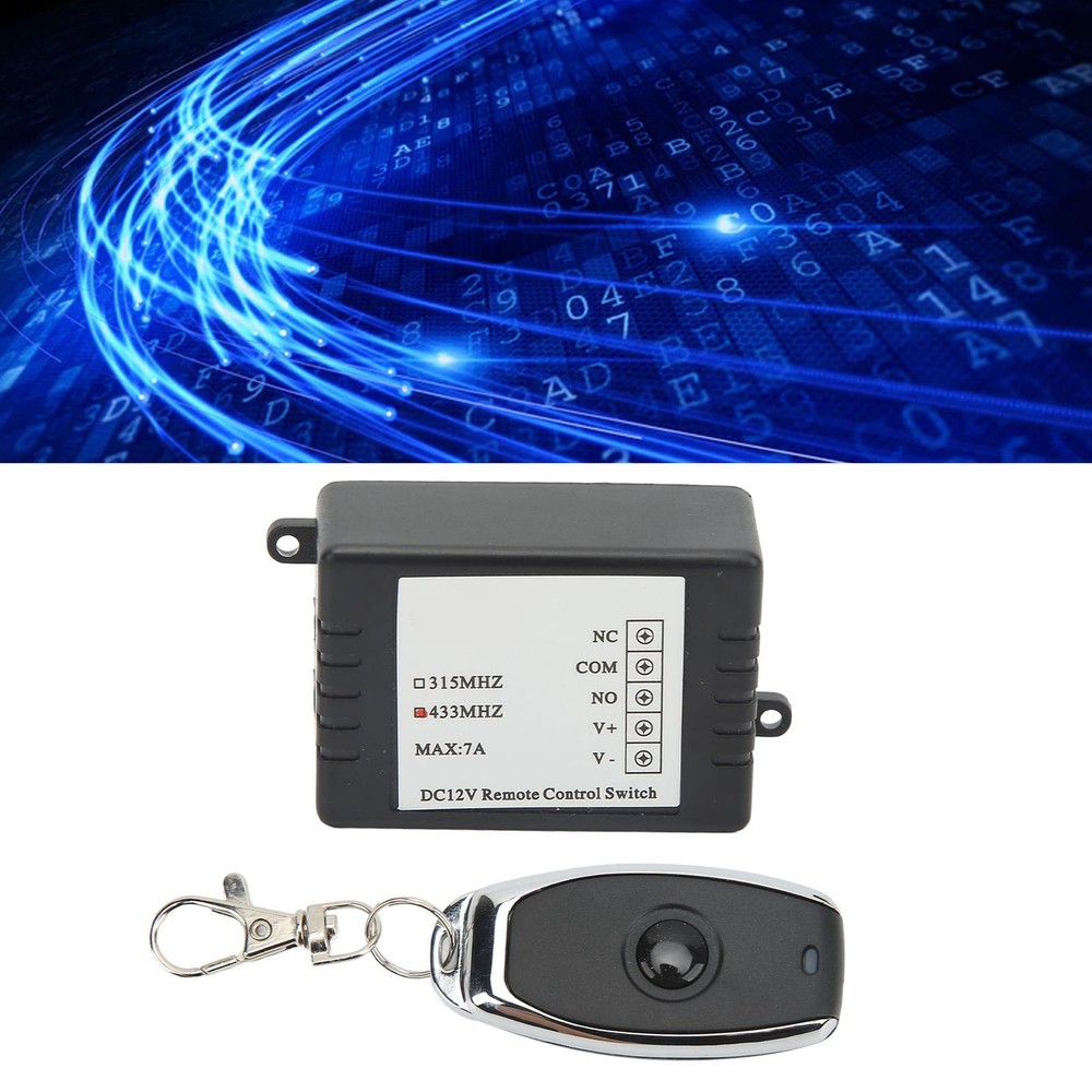 DC12V Remote Control Switch Battery Disconnect Switch Single Button 7A