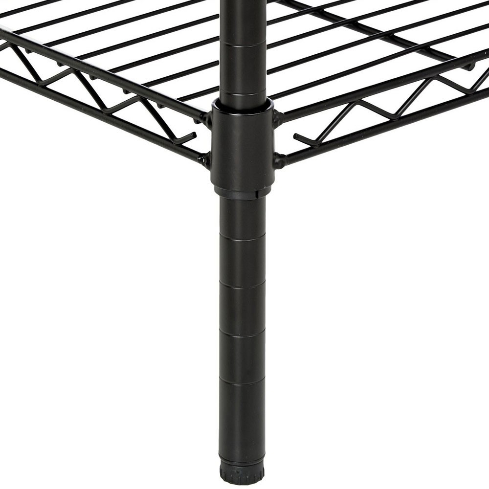 5-Layer Plastic Coated Iron Shelf 180*90*35 Black