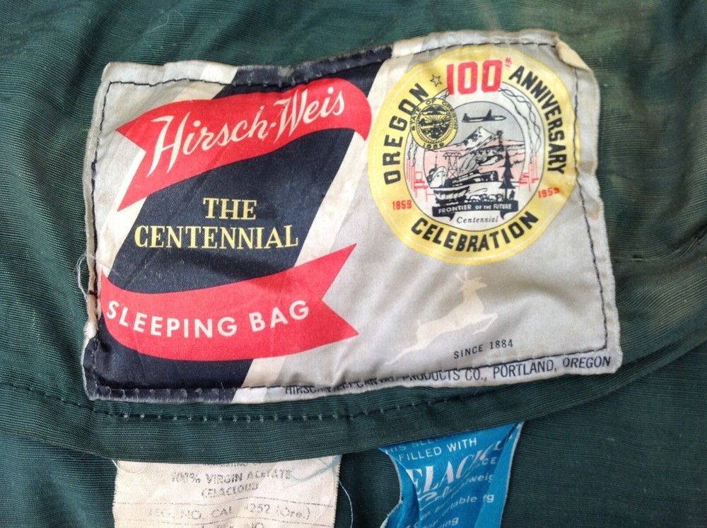 Vintage Hirsch Weis "The Centennial" Sleeping Bag