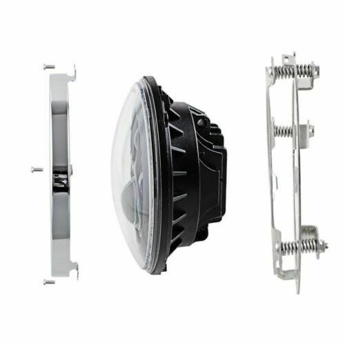 2PC 7'' Round Chrome LED Headlight Mounting Bracket Ring Car For Motorcycle Jeep