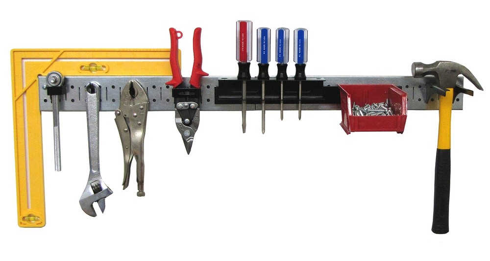 Wall Control Metal Pegboard Strip - Galvanized Pegboard