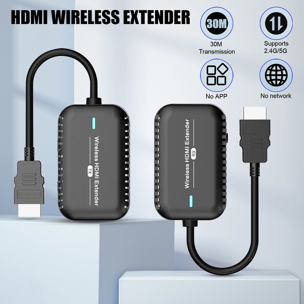 4K Wireless HDMI Display Video Transmitter Receiver Extender for Camera PC To TV