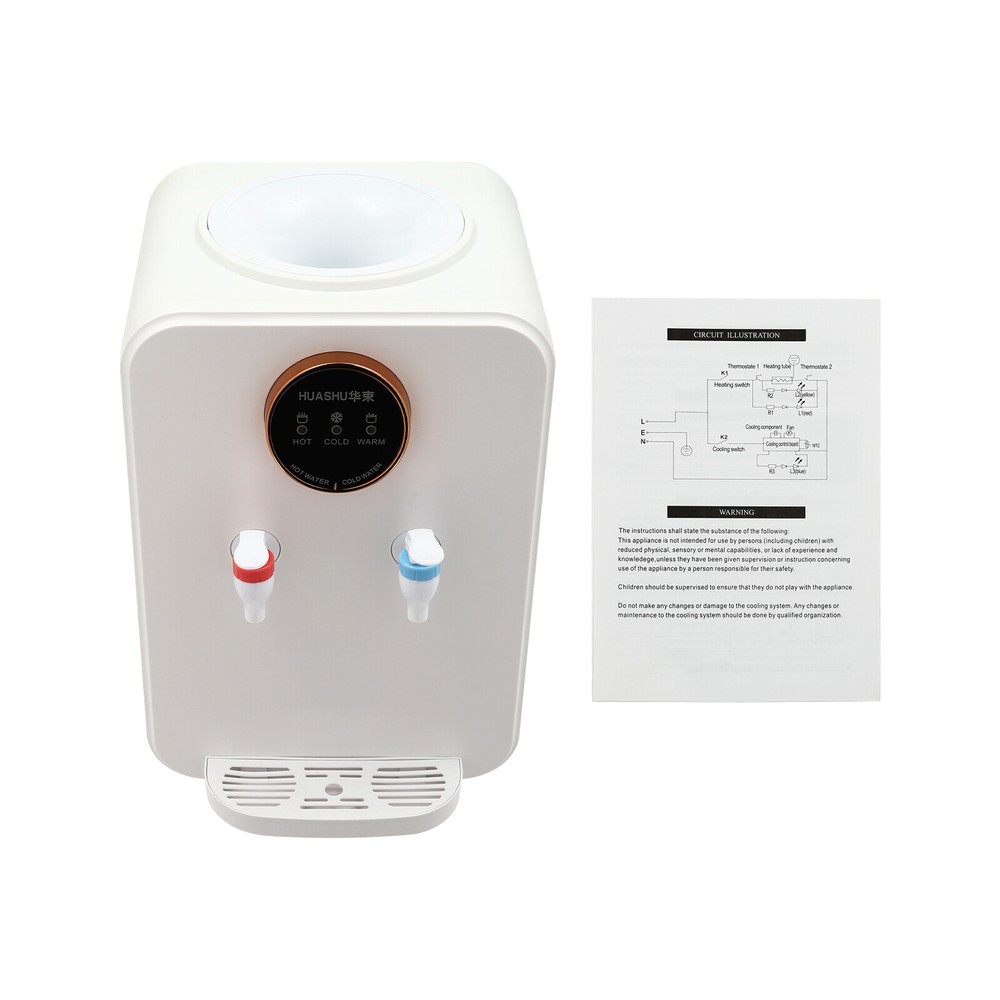 500ml Top Loading Hot Cold Water Dispenser Tabletop Countertop Drinking Machine