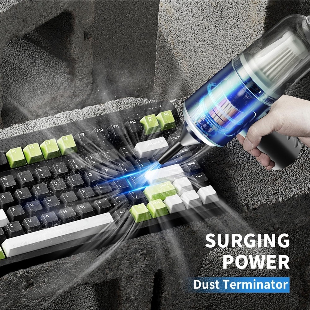 USB Rechargeable Mini Vacuum with Multi-Function Nozzles for Dust-Free Spaces