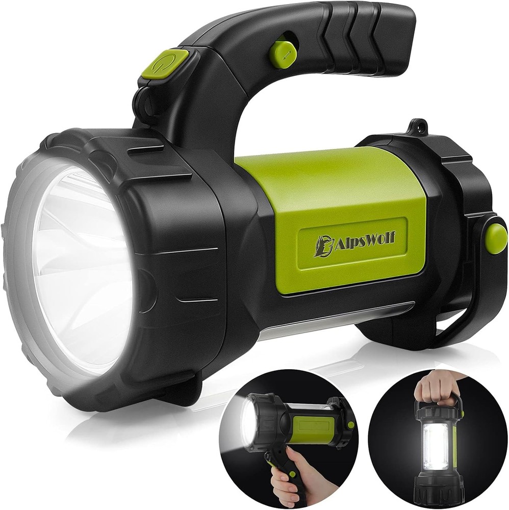 Camping Lantern Rechargeable, AlpsWolf LED Flashlight Spotlight Green