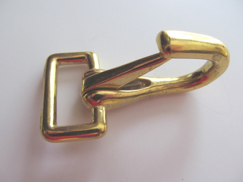 Halter Spring Snap 1" (2.5 cm) Solid Brass Snaps (Set of Two)
