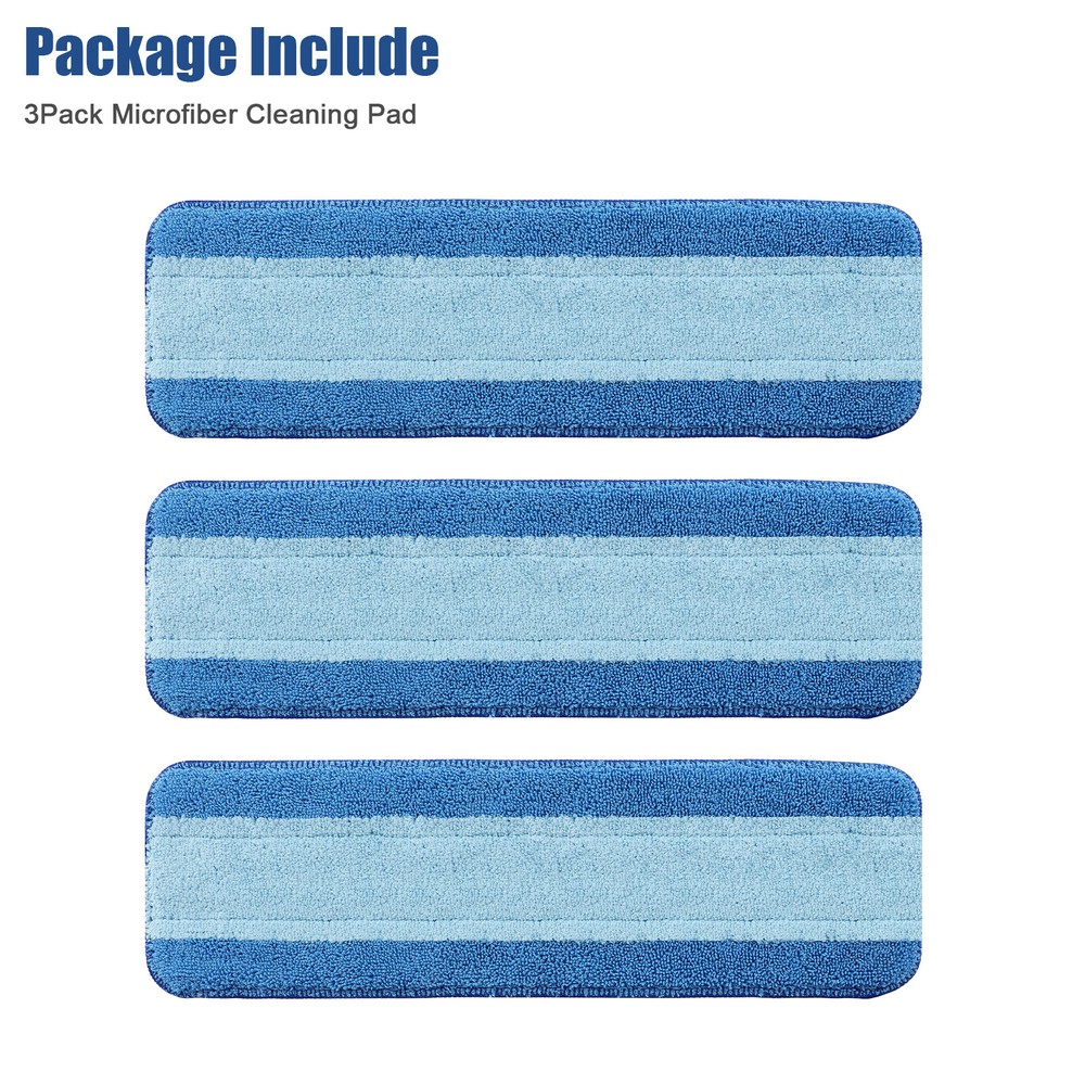 3PCS Replacement Microfiber Mop Pads Refill Reusable Cleaning For Bona 18 Inch