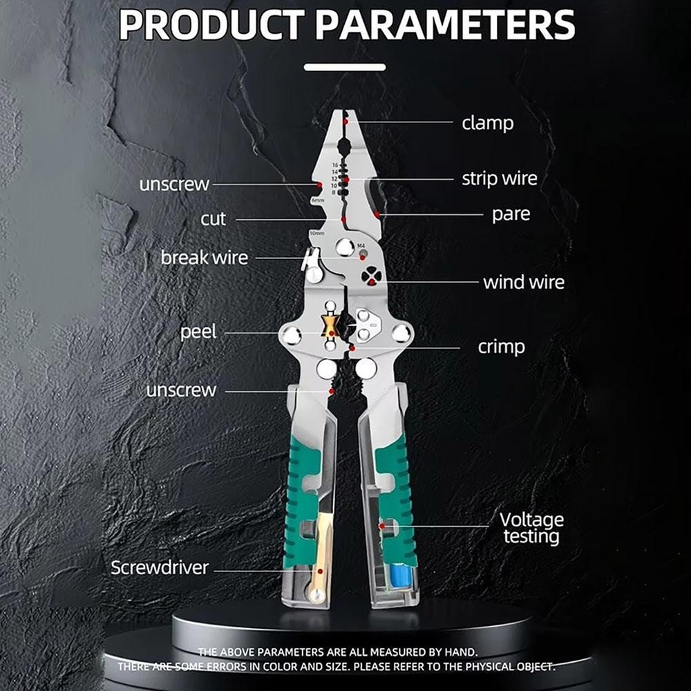 Ergonomic Multi-Functional Fold Wire Stripper Scissor With Electrical Test