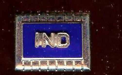 IND letters initials   old SINGLE Cufflink