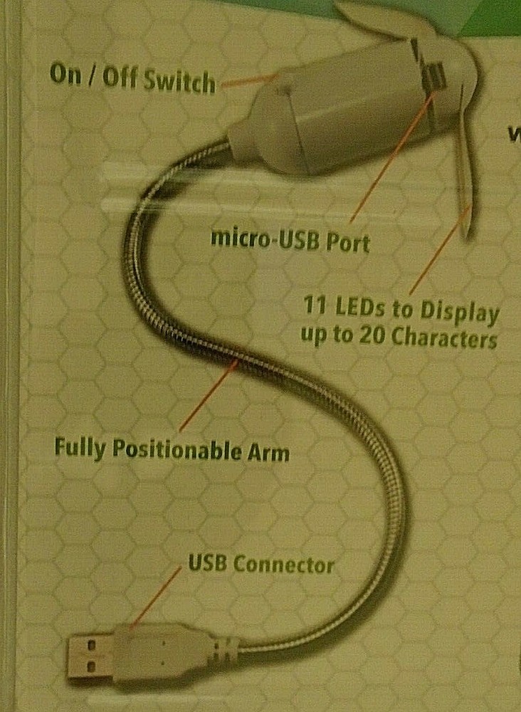 Deluxe Digital LED Moving Message Fan