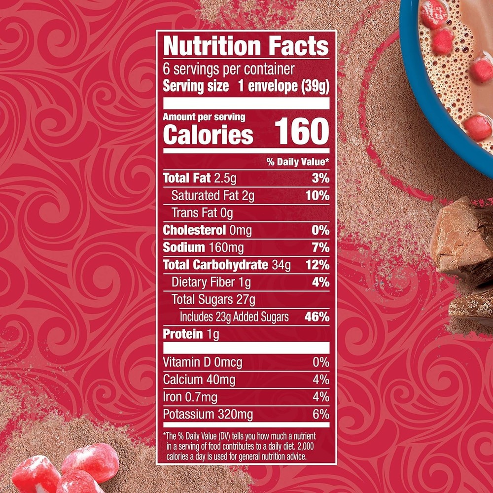 Easy-to-Make Peppermint Hot Cocoa Mix with Marshmallows - 6 Pack Masterpiece