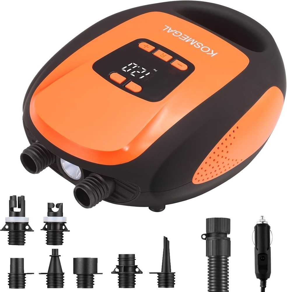 Effortless 20PSI Air Compressor for Paddle Boards - Auto-Off & Deflate Function