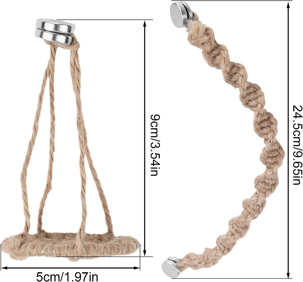 Magnetic Jumping Spider Rope Bridge & Ladders for Tiny Pet Enclosures