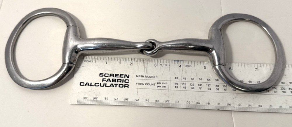 Eggbutt Snaffle Bit Flat Rings 5 ” Bars 1/2” Thick