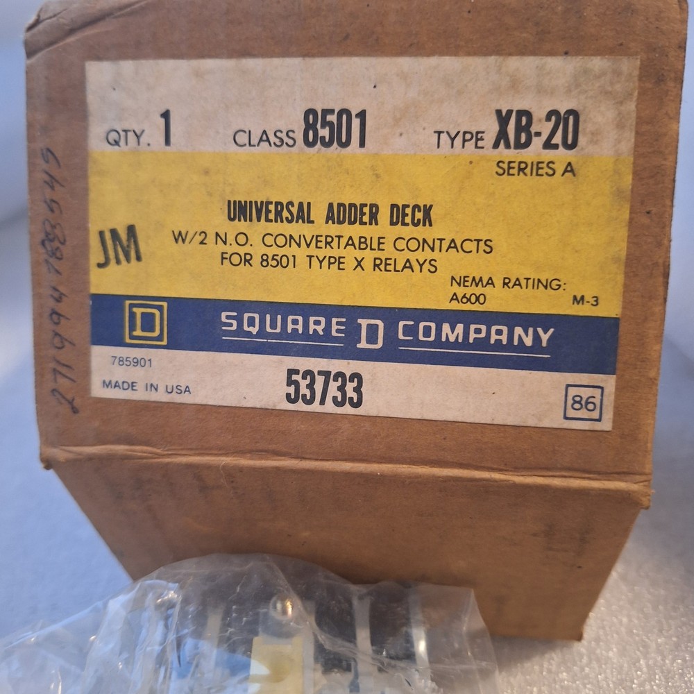 Square D Control Relay Class 8501 Type X