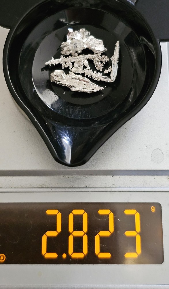 2.823g 9999 Pure Silver Crystals