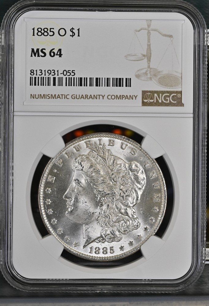 1885 O Morgan Silver Dollar NGC MS-64