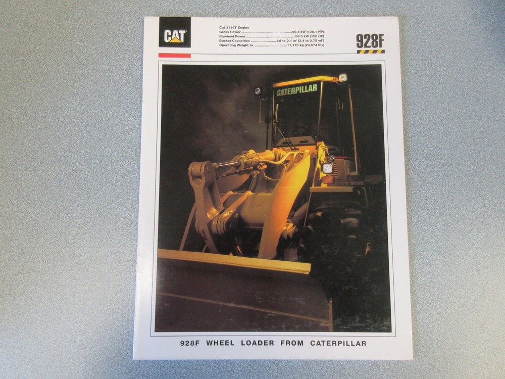 Caterpillar 928F Wheel Loader Brochure 16 Page Good Condition