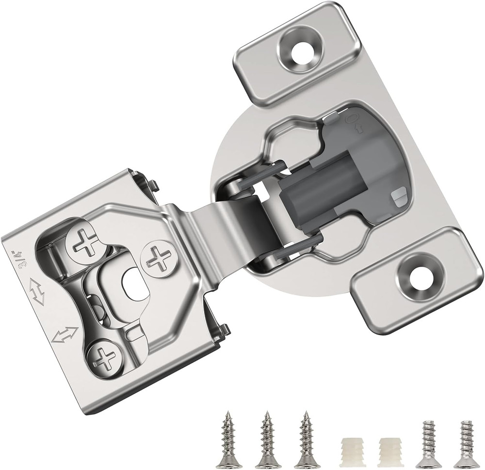 50 Pieces 3/4" Small Overlay Concealed Face Frame Hinges, 105° Open Angle 4 Leve
