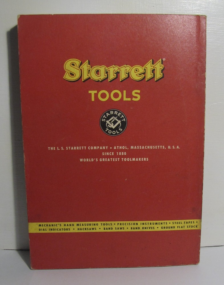 Vintage 1961 Starrett Tools Catalog No. 27 Third Edition 480 Pages
