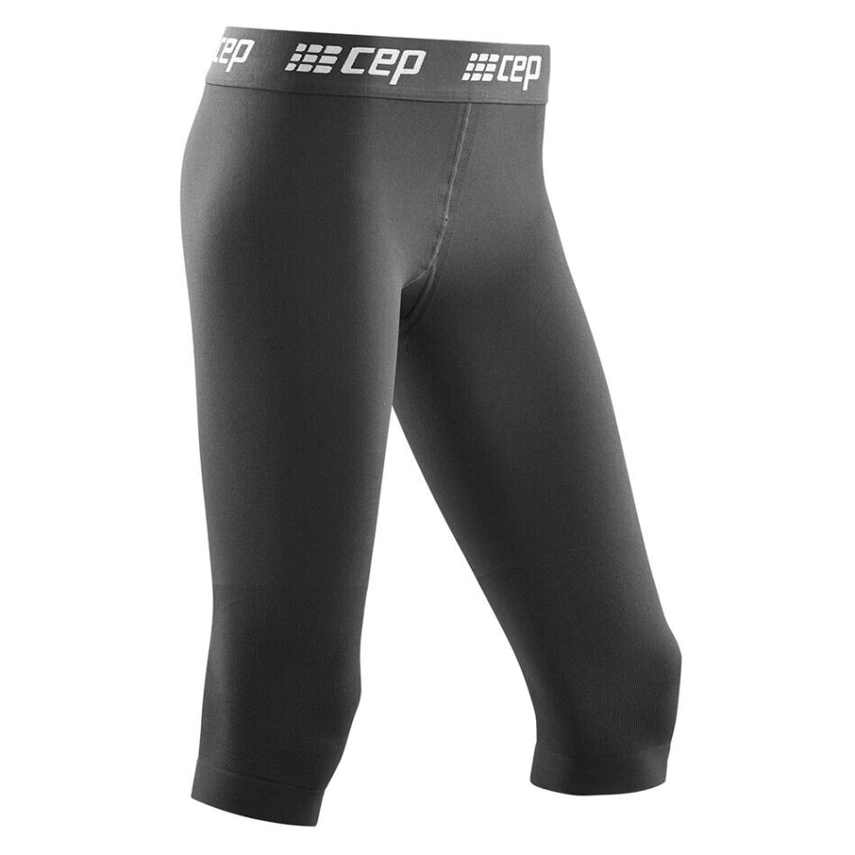 Women's CEP Ski Compression 3/4 Base Tight in Black Size L