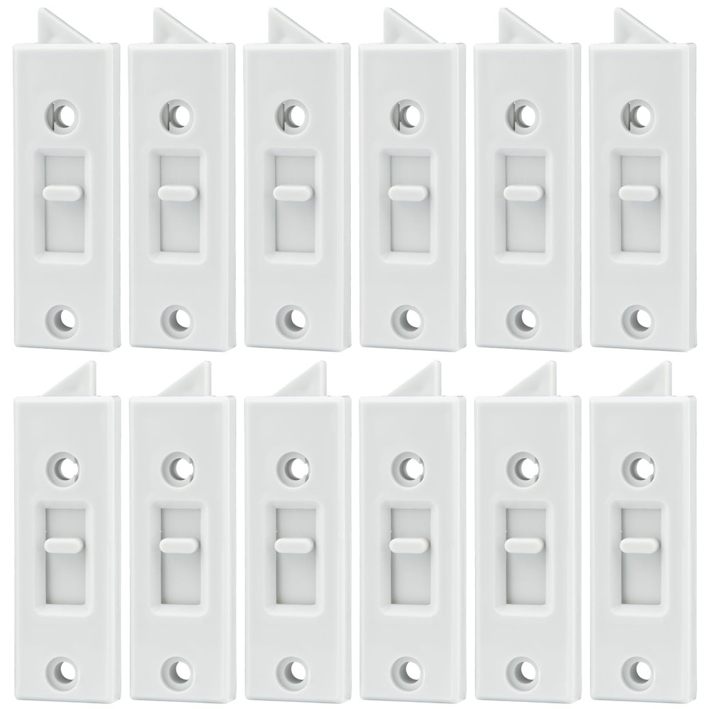 12 Pcs Window Latch Locks Spring Loaded Tilt 12 PCS, White