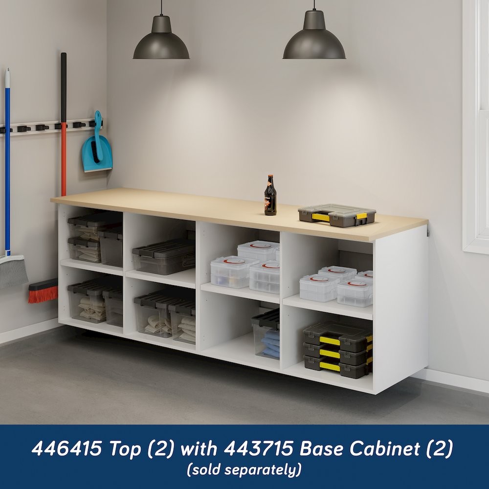 GarageCore Base Cabinet MDF Top, Brown Finish