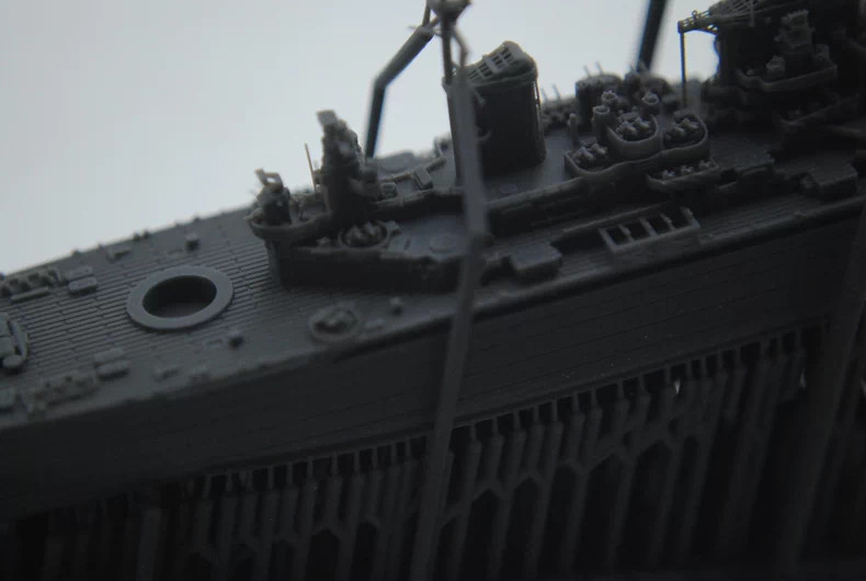 3D Printed 1/2000 Model Kit U.S. Navy X-class Rhode Island Battleship Unpainted