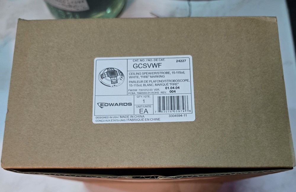 GCSVWF Ceiling Speaker Strobe White Fire - (SEALED)