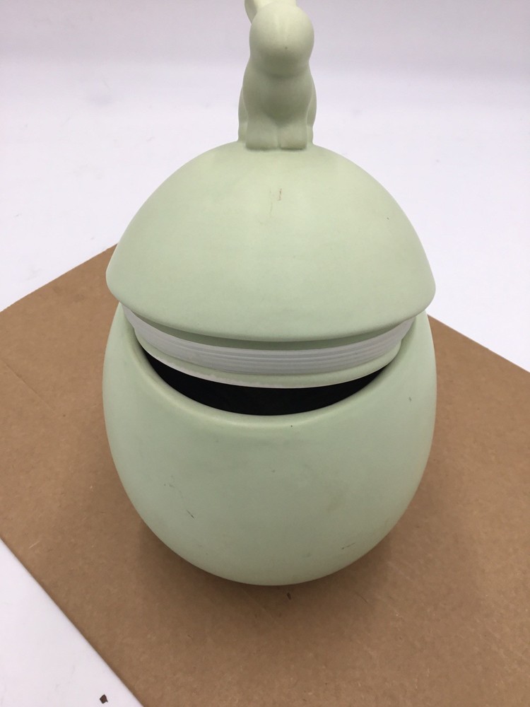 Haven Easter Bunny Cookie Jar Sage -(Defect)