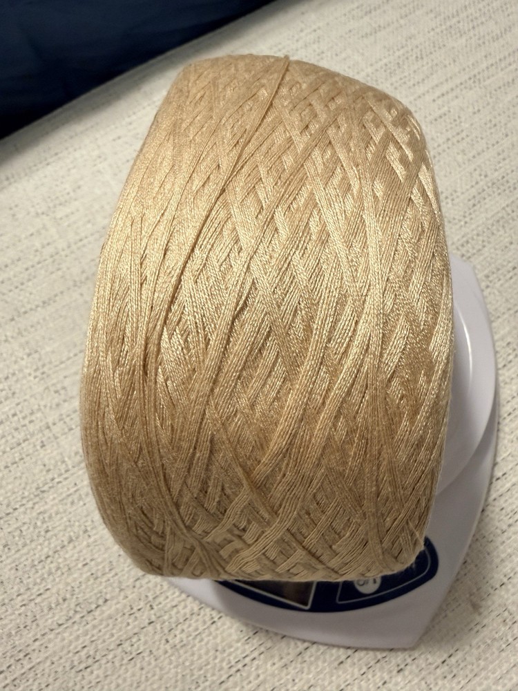 Blue and Beige Gradient Crochet Thread Skein