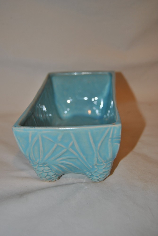 Mccoy Blue Pinecone Rectangle Planter