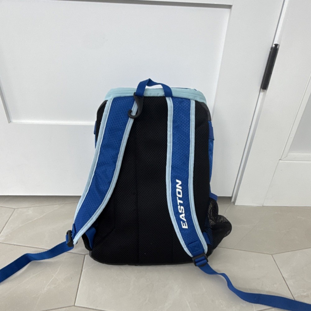 Easton Baseball Softball Backpack Blue Black Polyester Zip Shoulder Strap