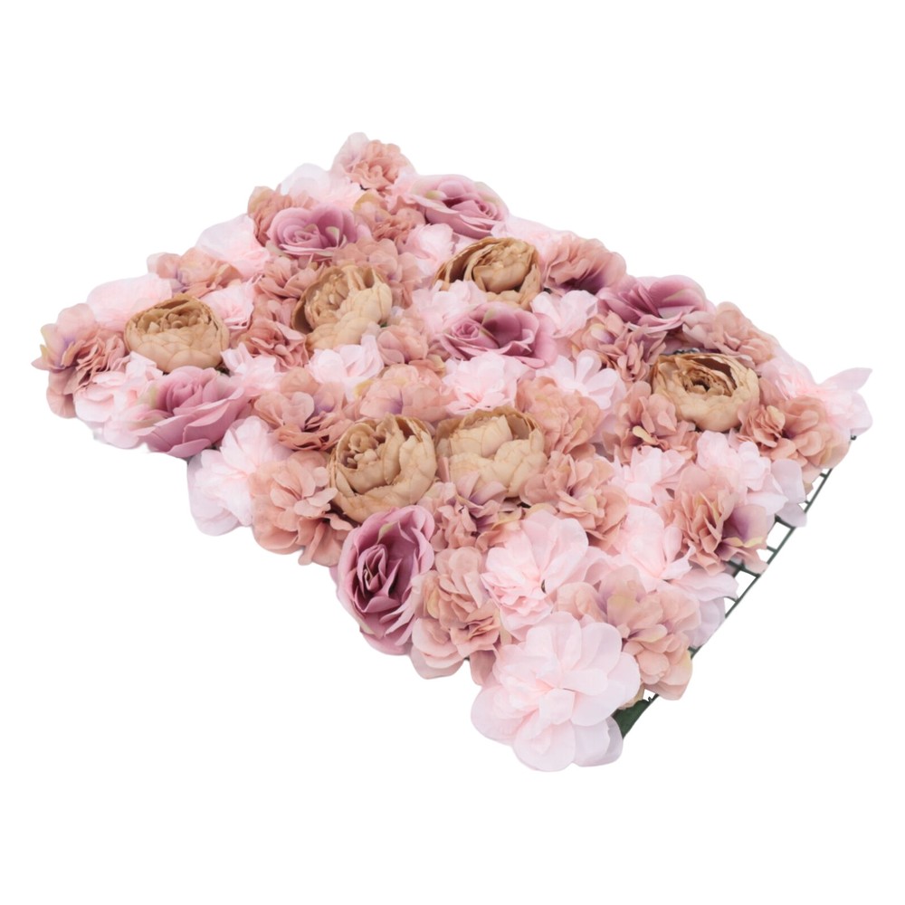 60x40cm Silk Rose Artificial Flower Wall Panel Wedding Party Backdrop Decoration