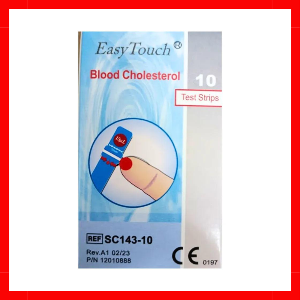 10 Strips -Original New Easy Touch Test Strips For Cholesterol Level Check Home