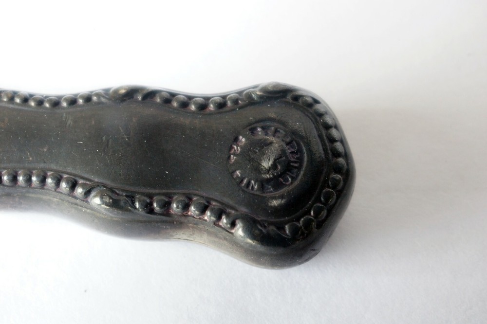 Vintage Sterling Silver Handle Shoe Button Hook 3 3/4" Long