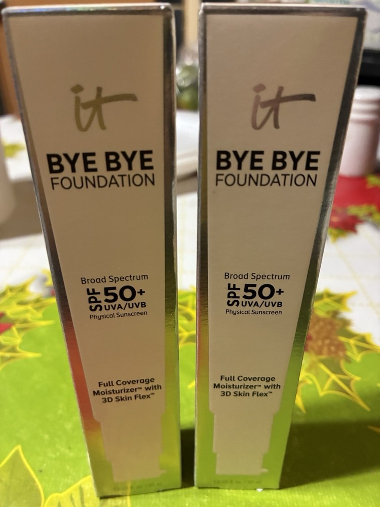 IT Cosmetics Bye Bye Foundation Full Coverage Moisturizer LIGHT (2-pack)