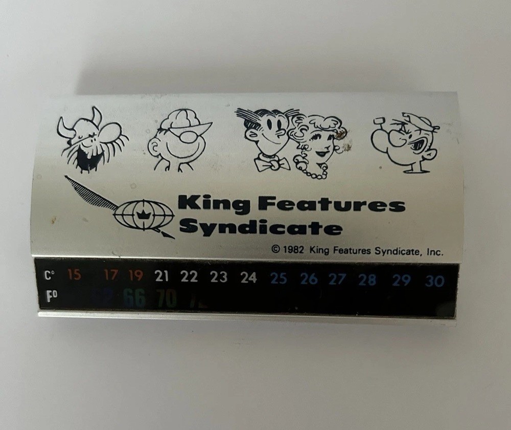 King Features Syndicate Desk Thermometer 1982