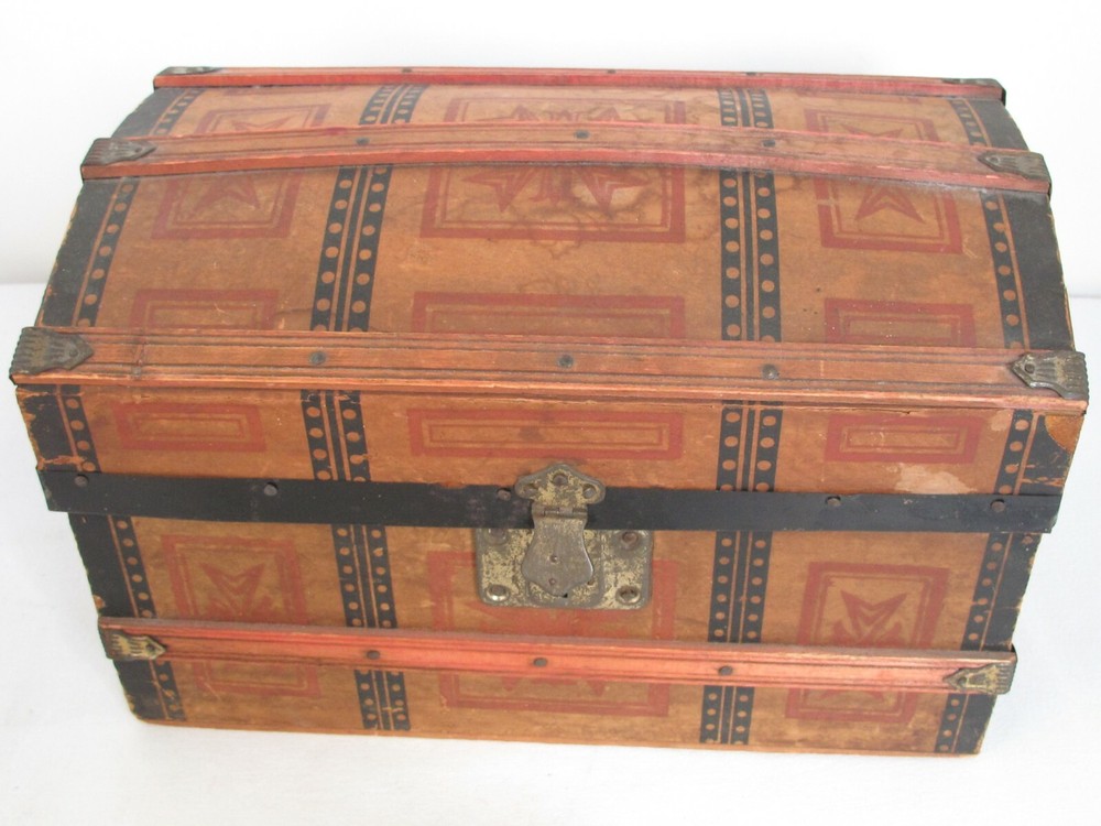 Antique Dome Top Doll Trunk c. 1880