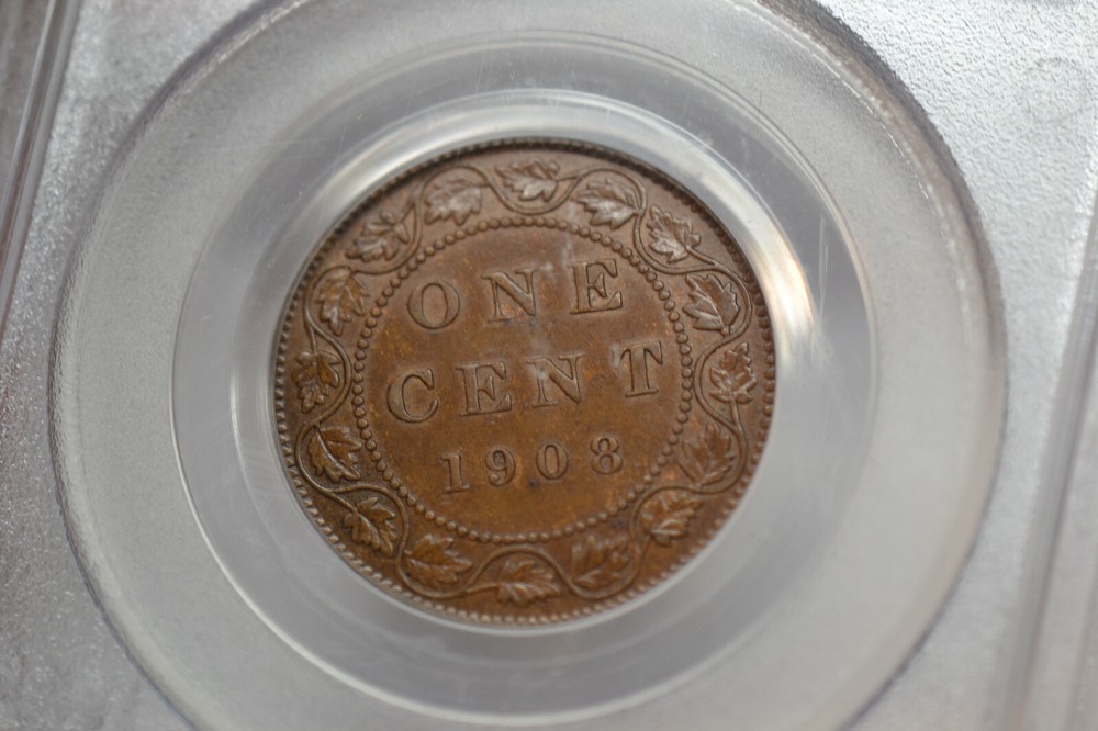Canada: 1908 Large Cent- PCGS MS-63 BN. Lovely.