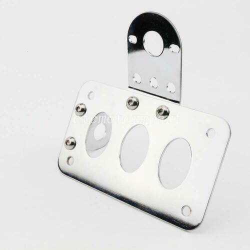 Universal Chrome Motorcycle Side Mount License Plate Bracket Tail Light Holder