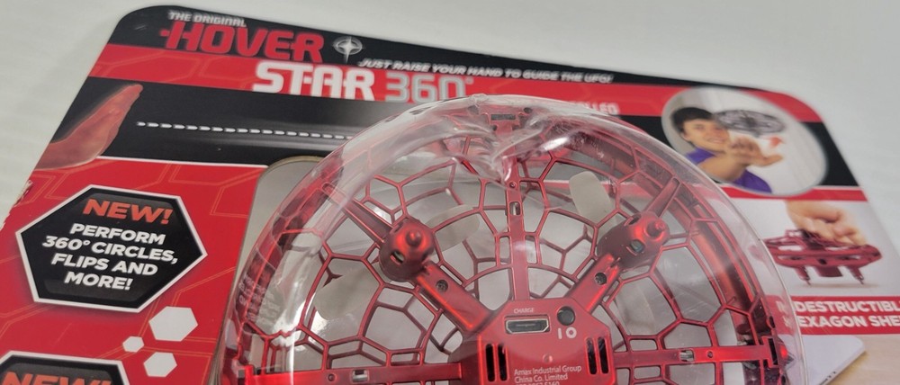*D) The Original Hover Drone Star 360° Motion Controlled UFO - Red