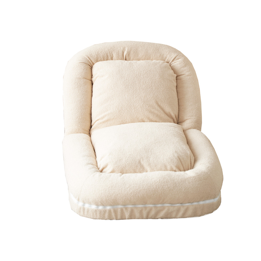 Triple Fold Down Sofa Bed Beige
