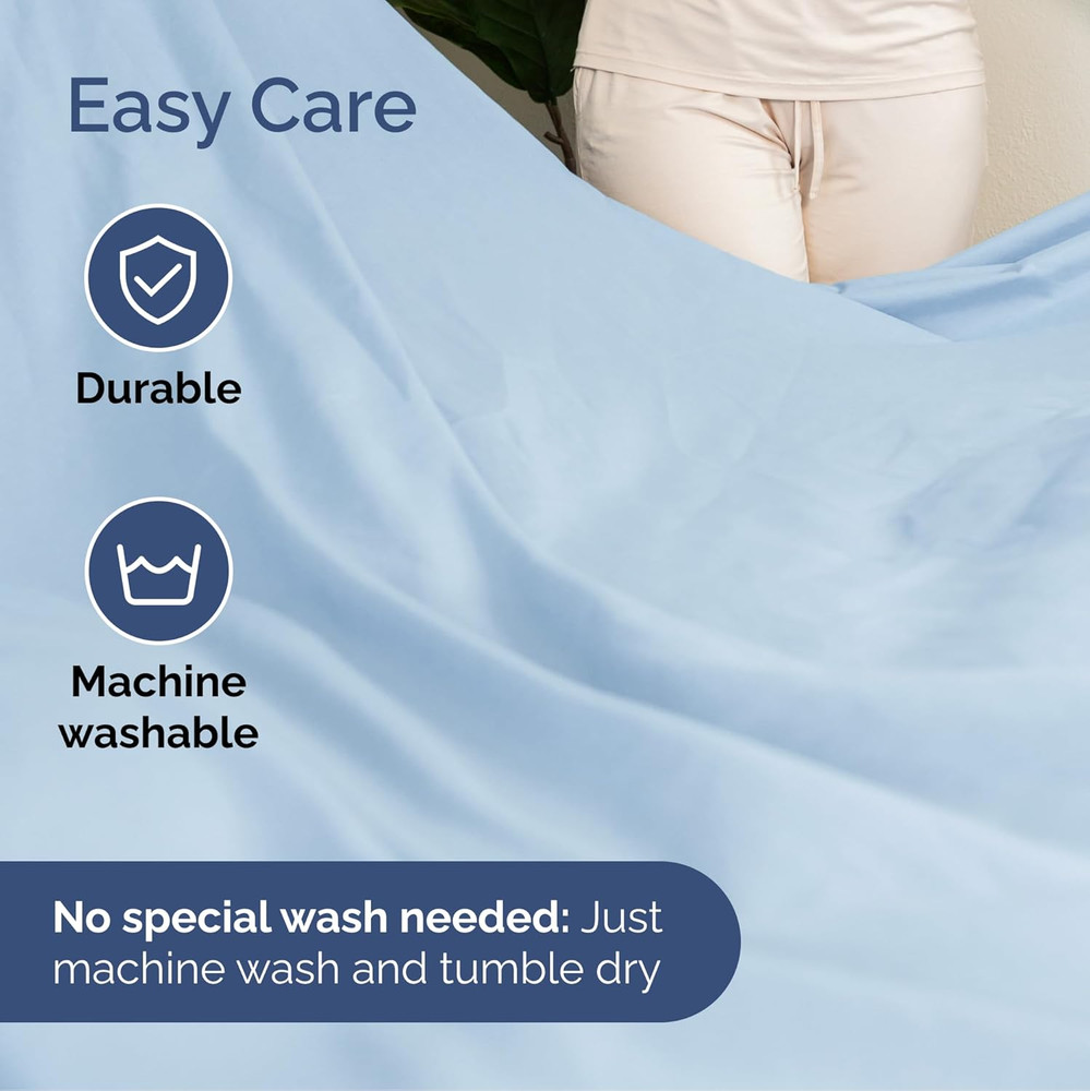 Extra Deep Split King Sheet Set - 7 Piece Breathable & Cooling Sheets - Hotel Lu