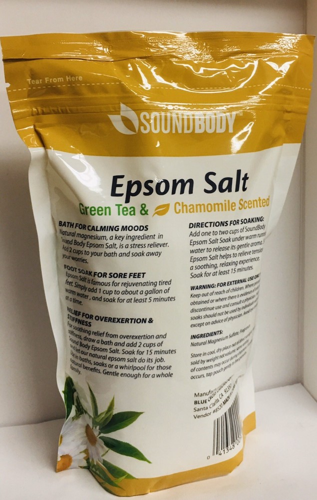 Epsom Salt Green Tea & Chamomile Scented 2 Lb