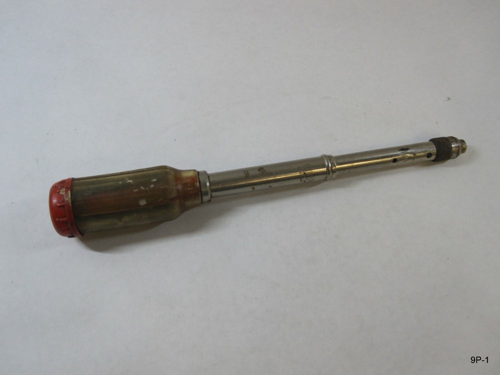 Assortment of 10 Vintage Push Drills & Various Bits