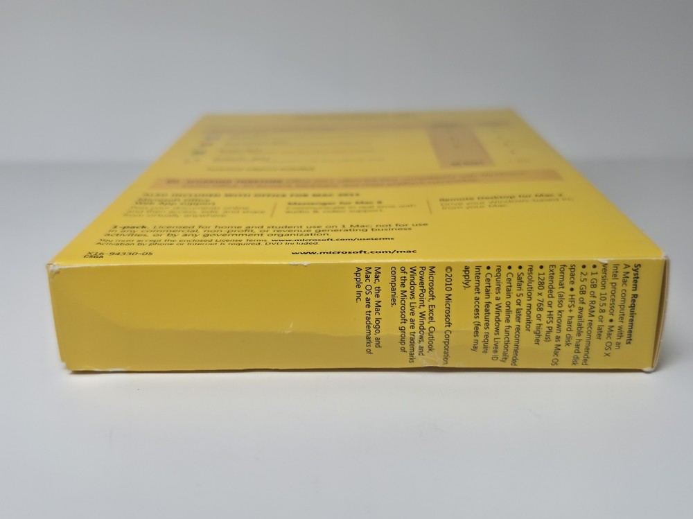 Microsoft Office MAC 2011 WPX Home and Student