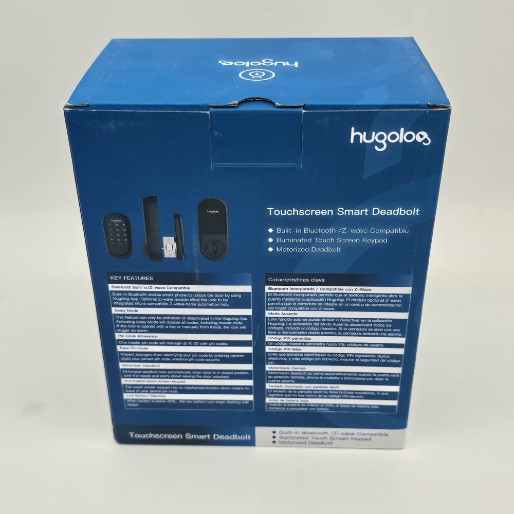 Hogolog Touchscreen Smart Deadbolt, Bluetooth. New!