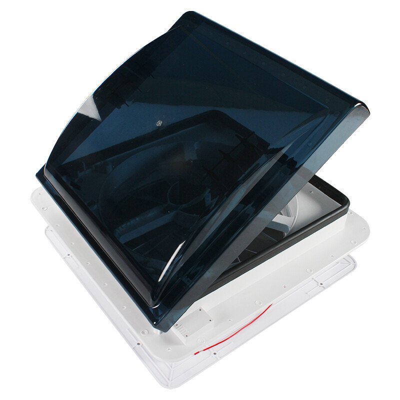 14" RV Camper Roof Vent Fan 12V with 2-WAY FAN Manual Riser Leisure Coachworks