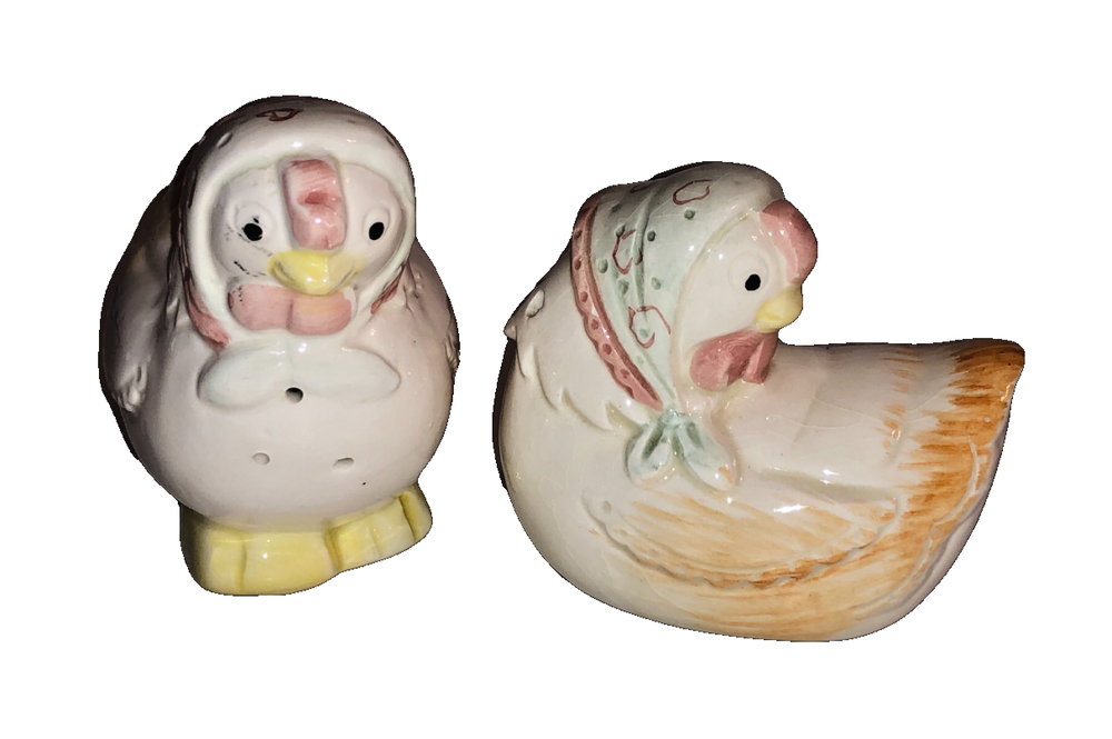 Ceramic Chick Salt and Pepper Shakers